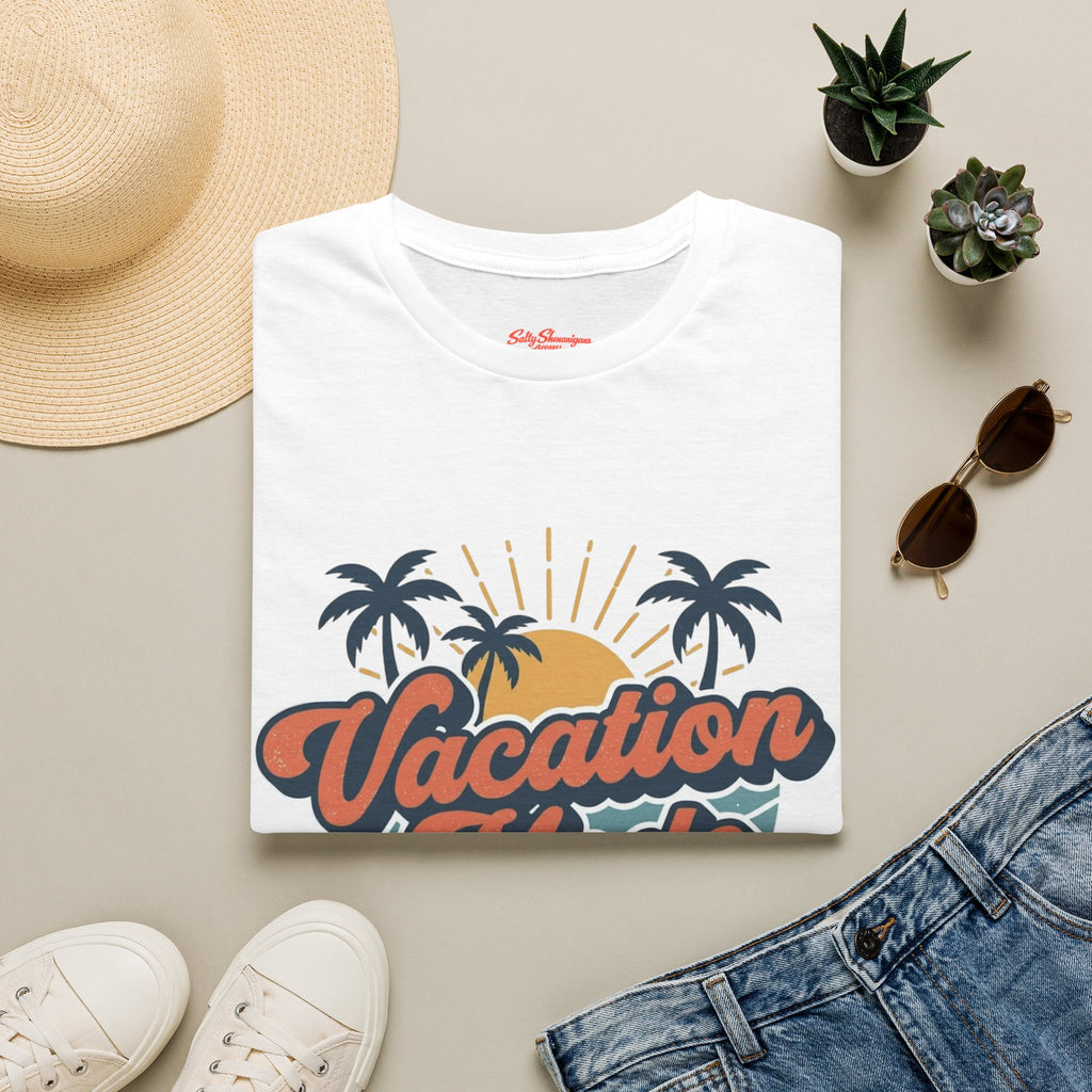 Vacation Mode Retro Salty Shenanigans Apparel Tee Printify