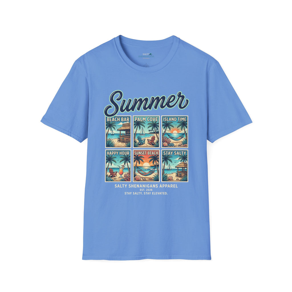 Summer Vintage Beach Postcard Graphic T-Shirt Printify