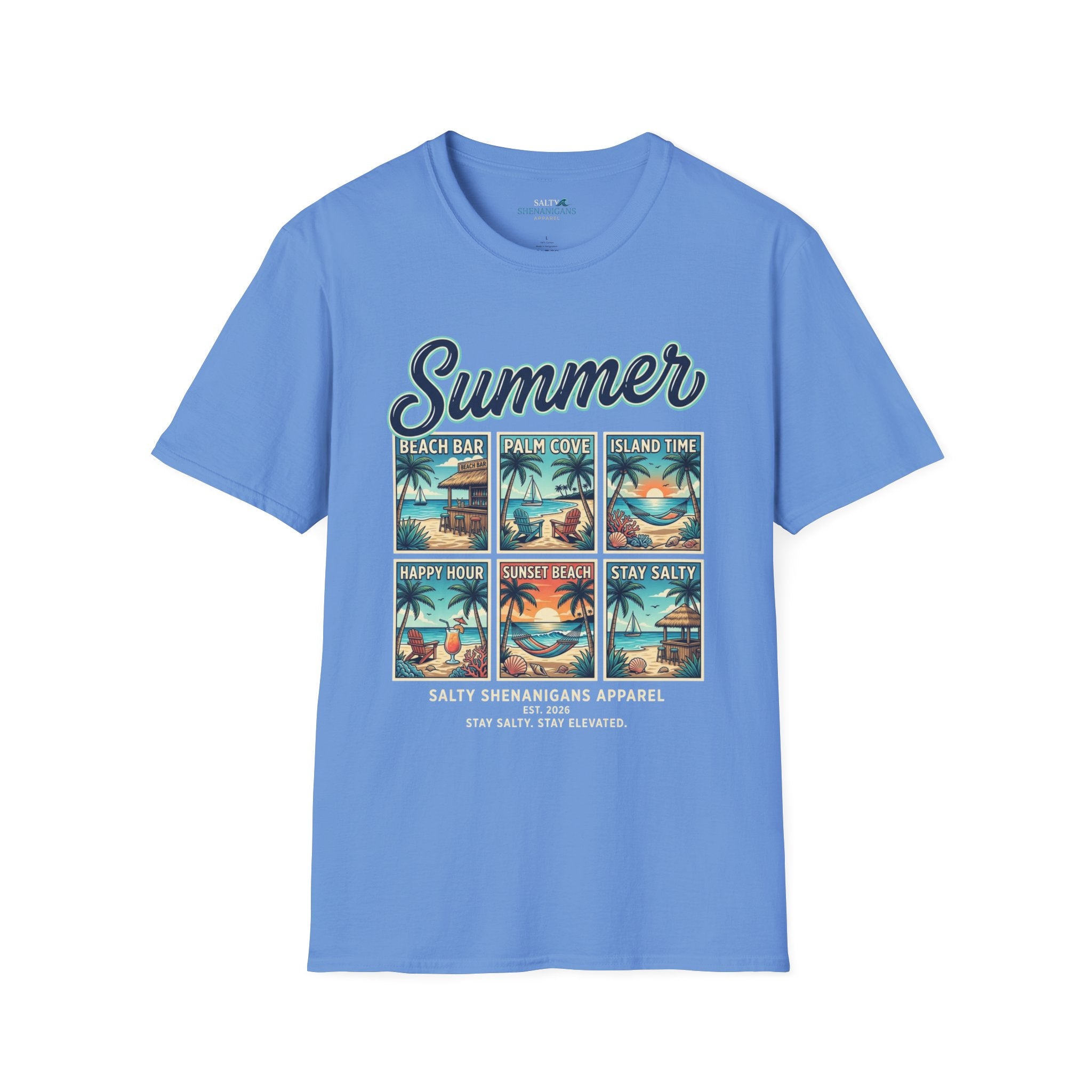 Summer Vintage Beach Postcard Graphic T-Shirt Printify