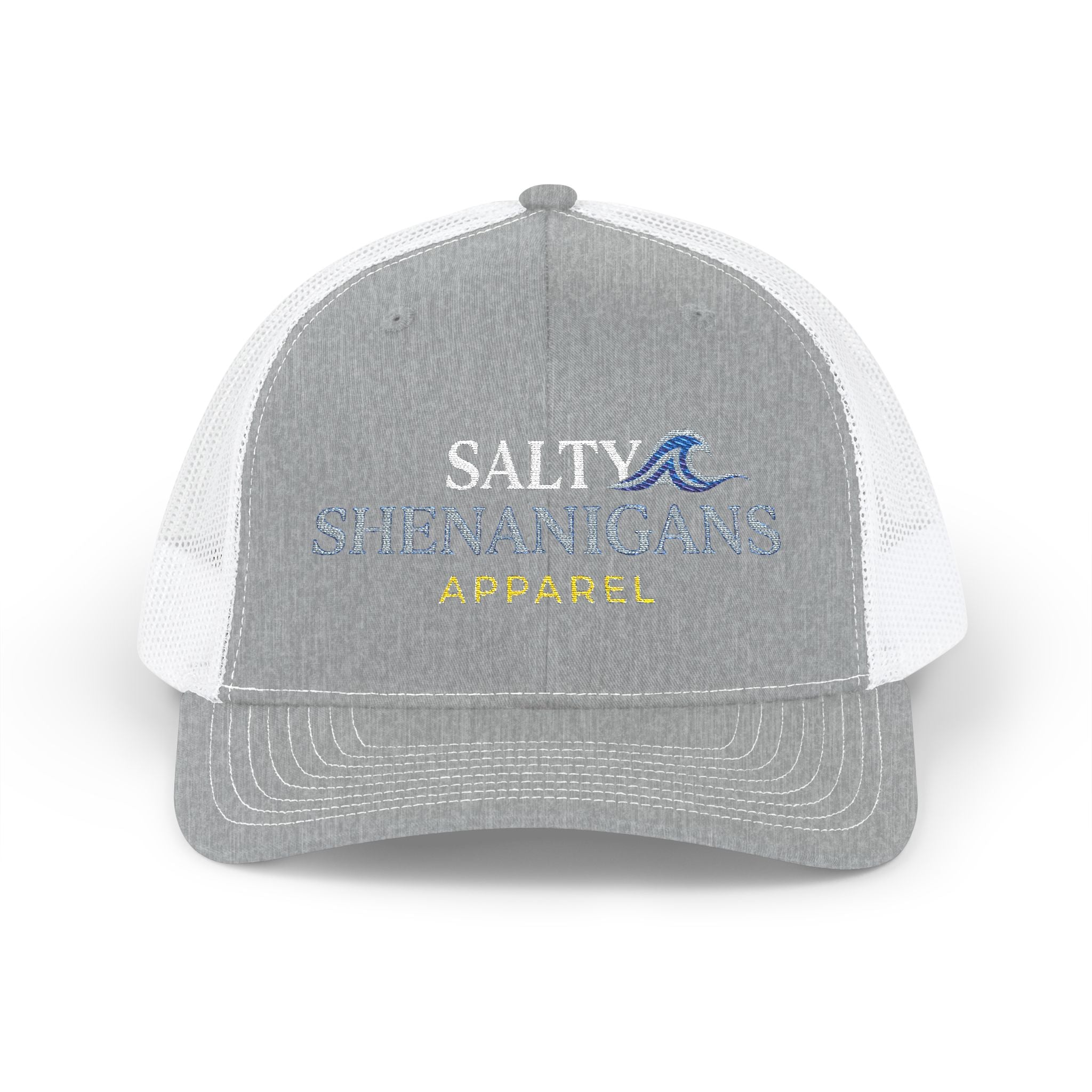 Salty Shenanigans Apparel Snapback Trucker Cap | Premium Coastal Beach Hat | Adjustable Mesh Baseball Cap Printify