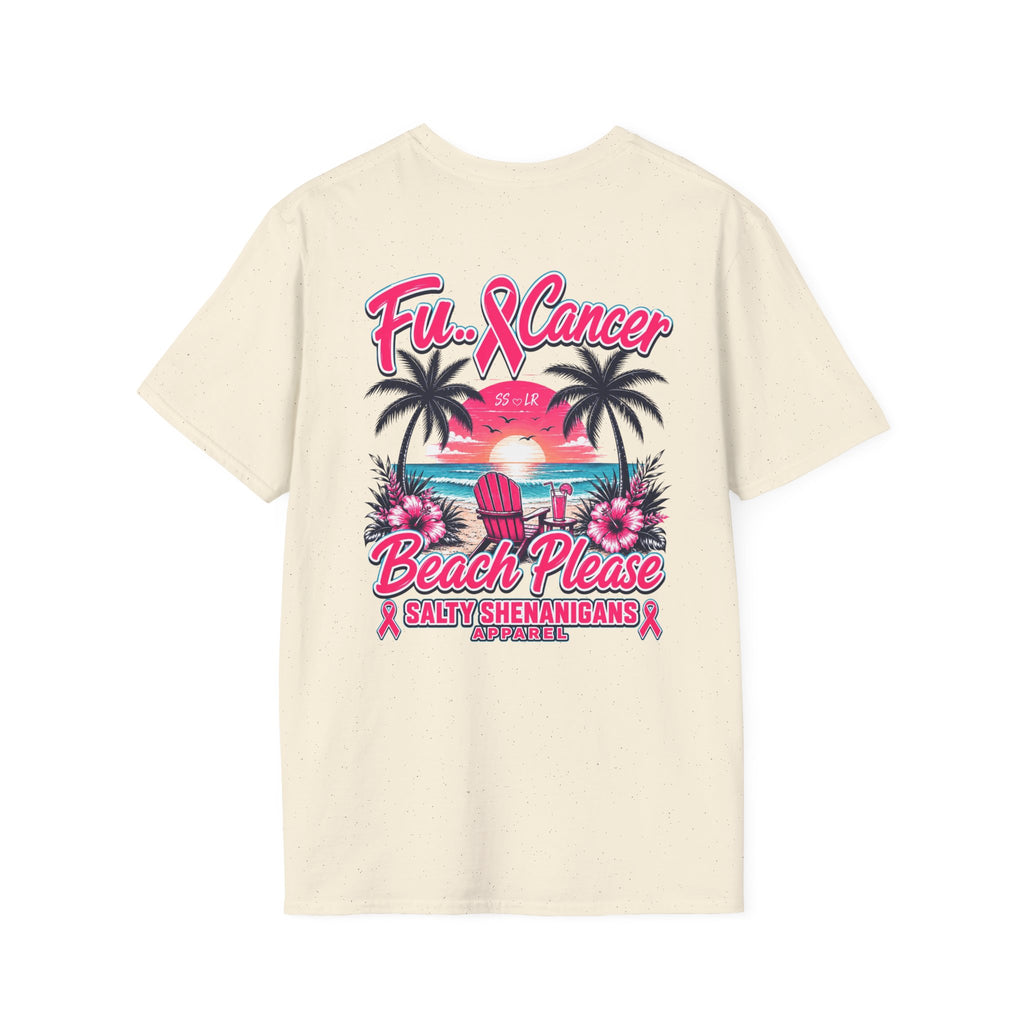Fu.. Cancer – Beach Please | Cancer Awareness Beach Shirt Printify