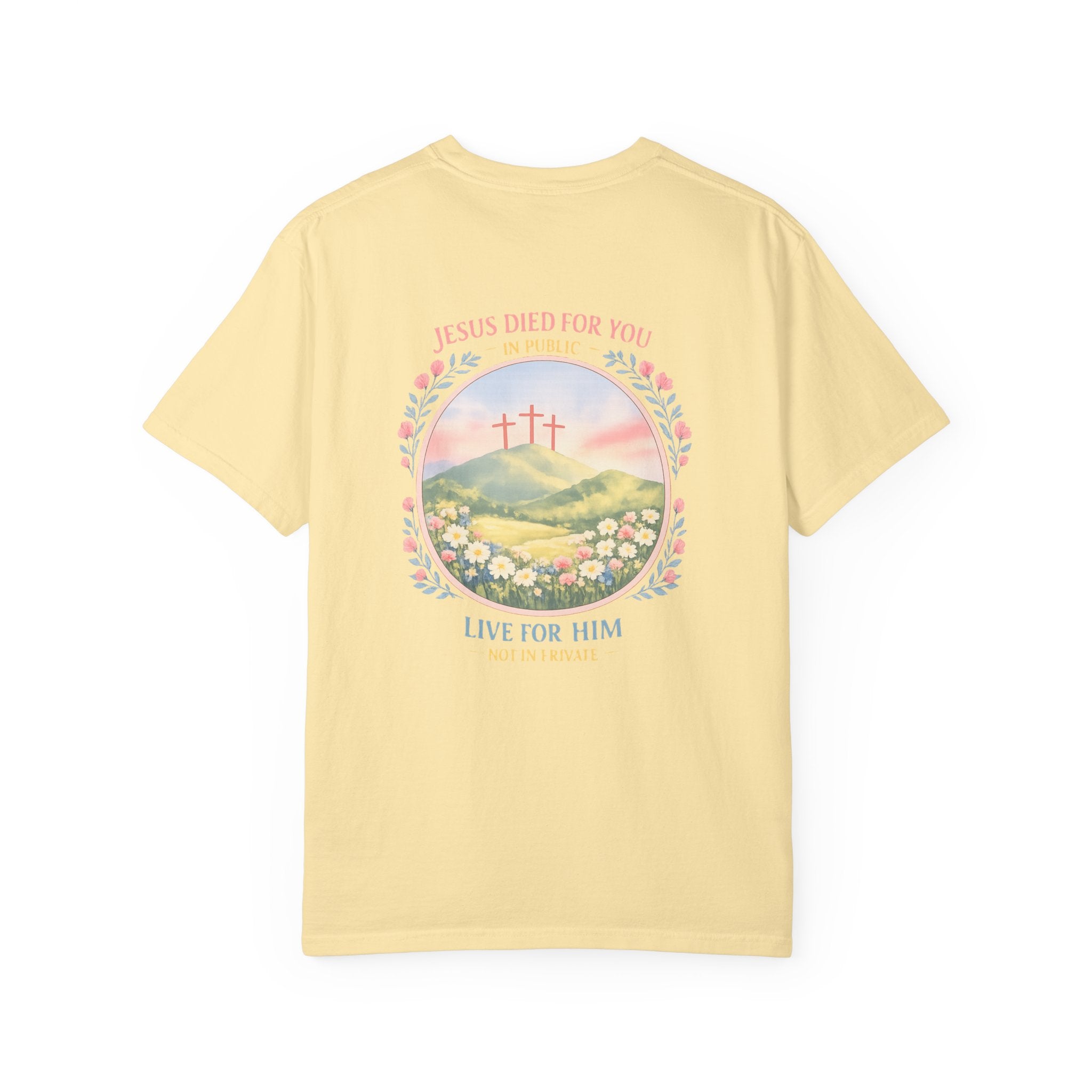 Clothed In Christ -Christian T-Shirt — "Jesus Died For You, Live For Him" Graphic Tee Printify