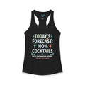 Today's Forecast: 100% Cocktails Women's Racerback Tank Top Printify