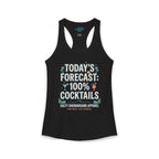 Today's Forecast: 100% Cocktails Women's Racerback Tank Top Printify