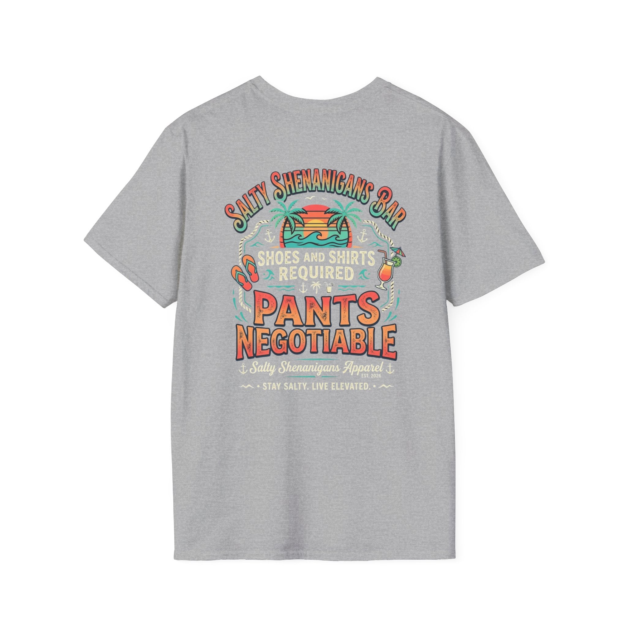 Pants Negotiable Beach Bar T-Shirt Printify