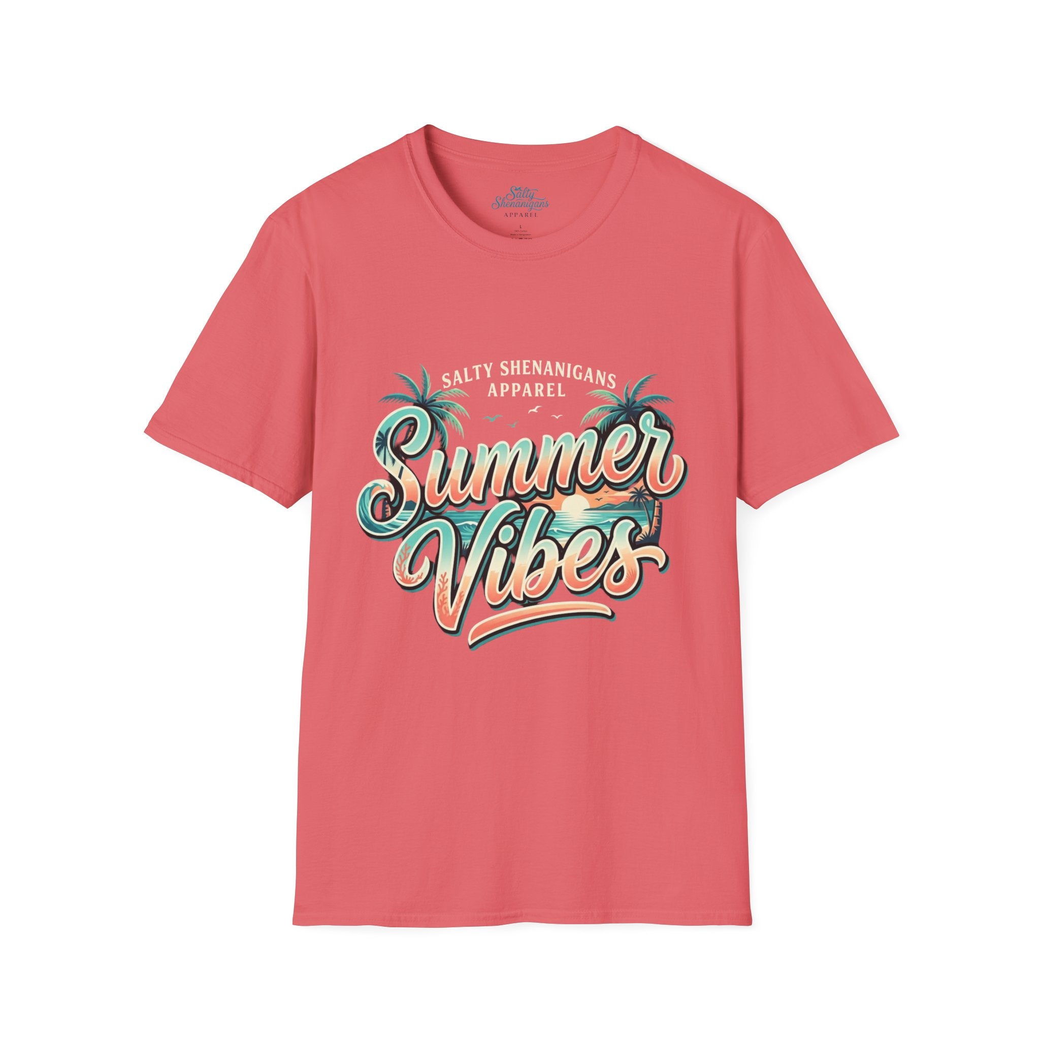 Summer Vibes™ Coastal Lifestyle Graphic Tee | Salty Shenanigans Apparel  Alternate SEO Title Printify