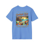 Cocktails First Questions Later Shirt | Funny Beach Drinking Tee | Tropical Vacation Graphic T-Shirt | Coastal Cocktail Shirt | Salty Shenanigans Apparel Printify