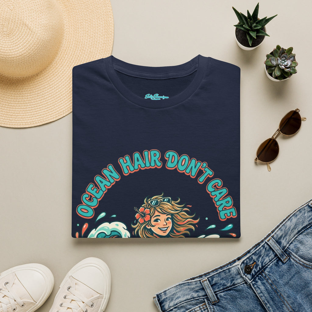 Ocean Hair Don't Care Salty Shenanigans Apparel  T-Shirt Printify
