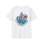 Salty Shenanigans Anchor Monogram Tee | Coastal Lifestyle T-Shirt | Gildan 64000 Softstyle Printify
