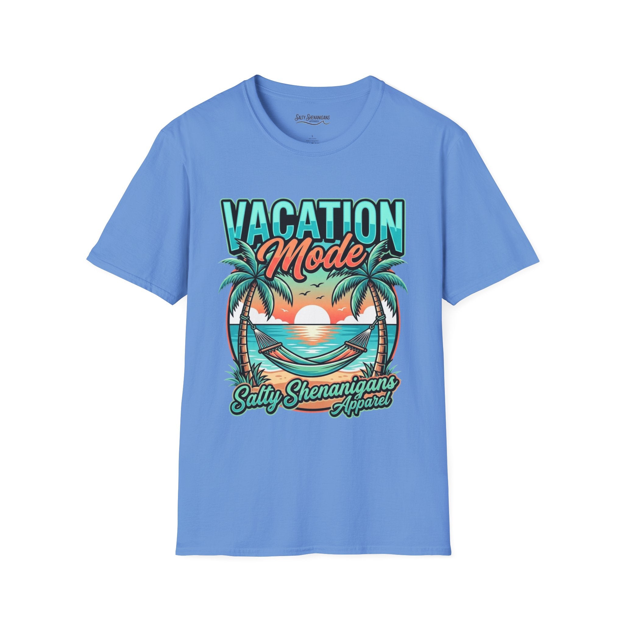 Vacation Mode Sunset Hammock Beach Tee Printify