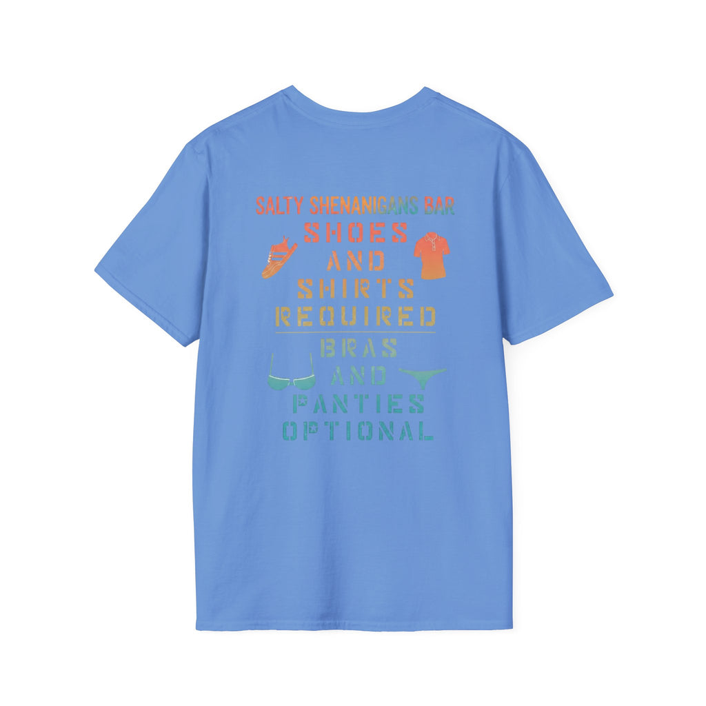 Shoes And Shirts Required - Salty Shenanigans Apparel T-Shirt Printify
