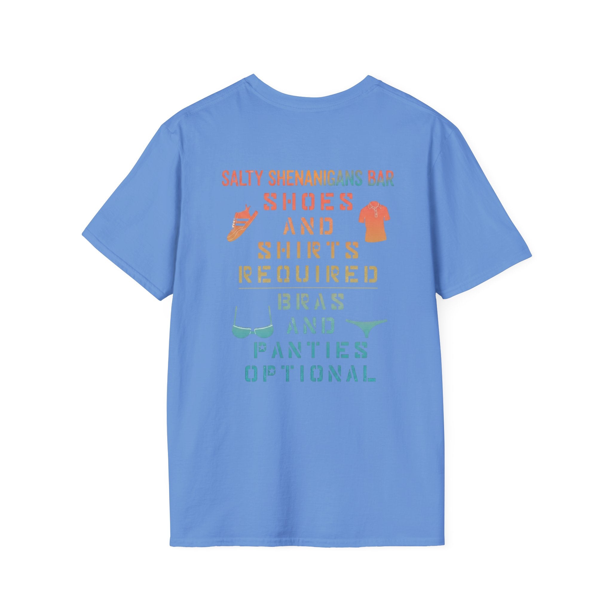 Shoes And Shirts Required - Salty Shenanigans Apparel T-Shirt Printify