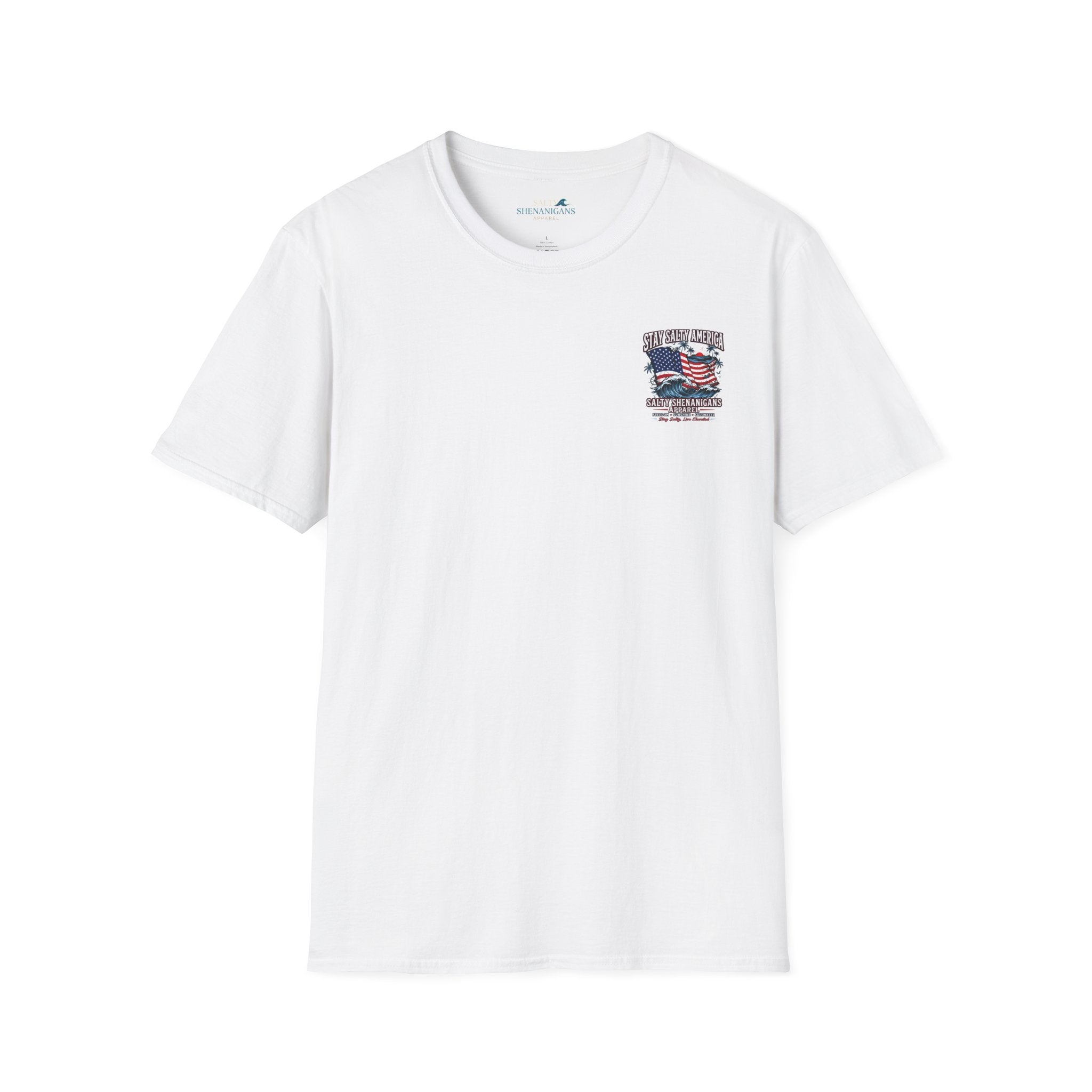 Stay Salty America Patriotic Coastal T-Shirt Printify