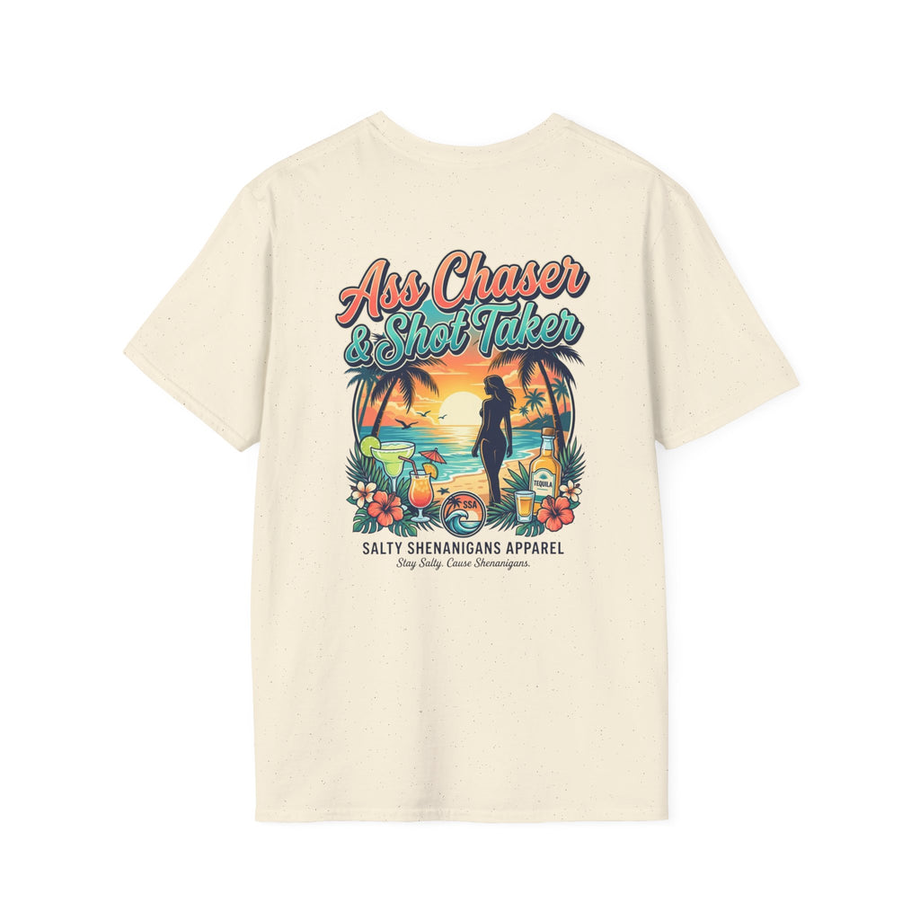 Ass Chaser & Shot Taker Coastal Graphic Tee Printify