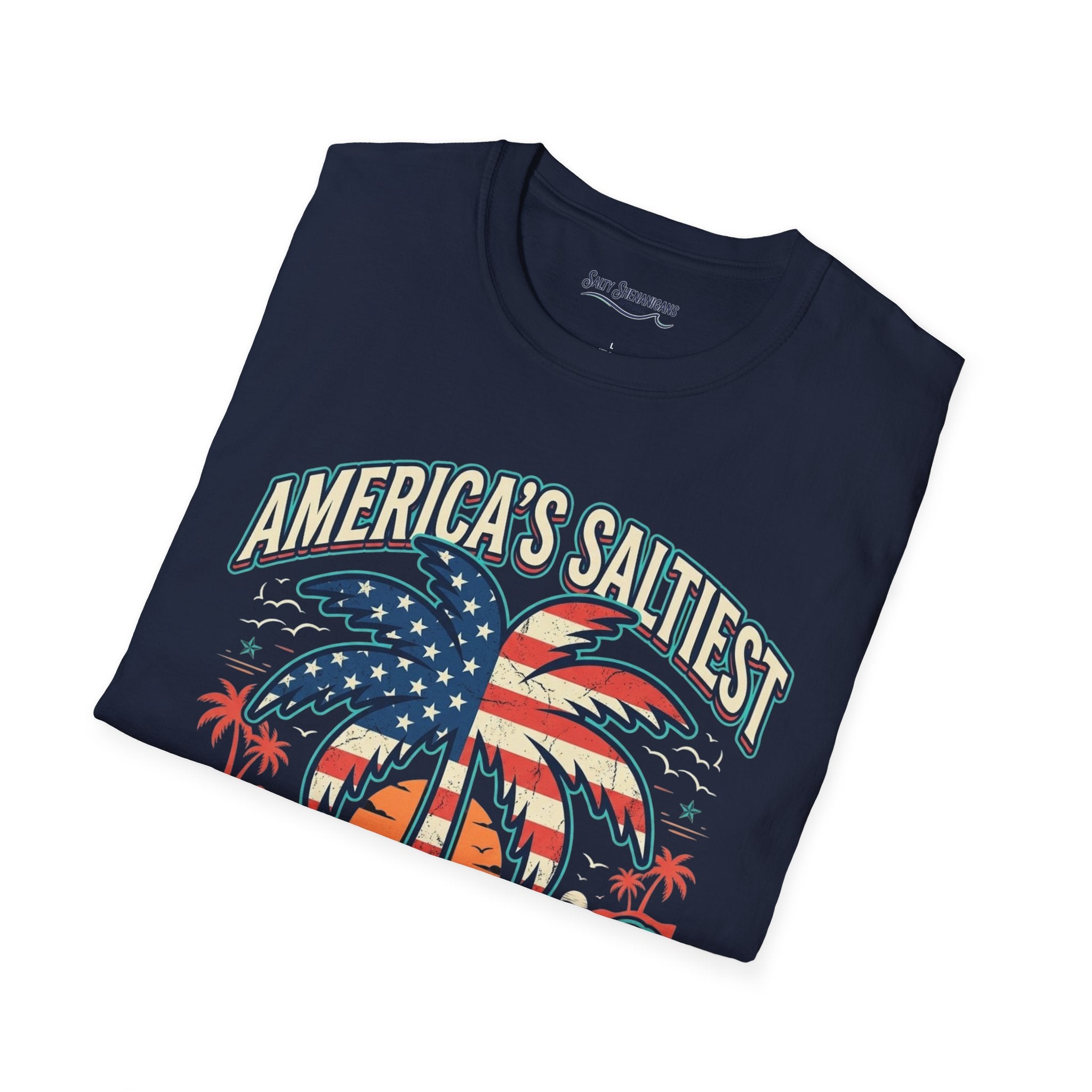 America's Saltiest Patriotic Palm Tree T-Shirt Printify