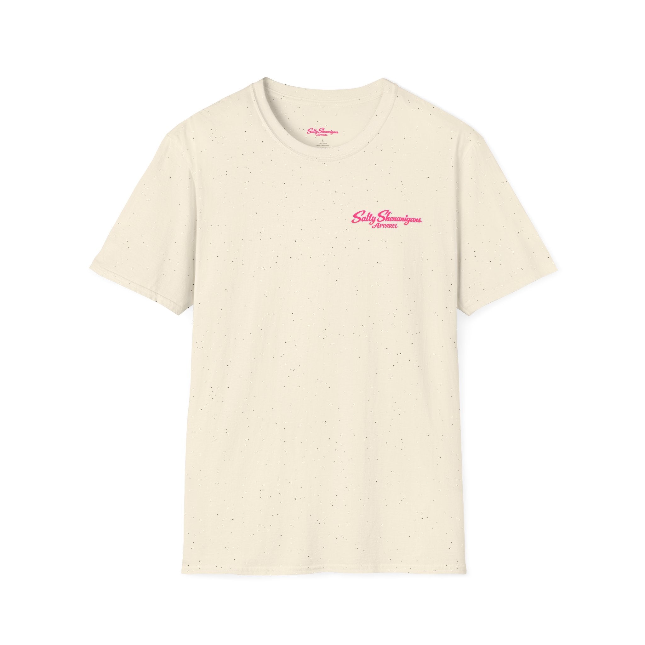 Salty Shenanigans Sunset Palm Pink T-Shirt Printify