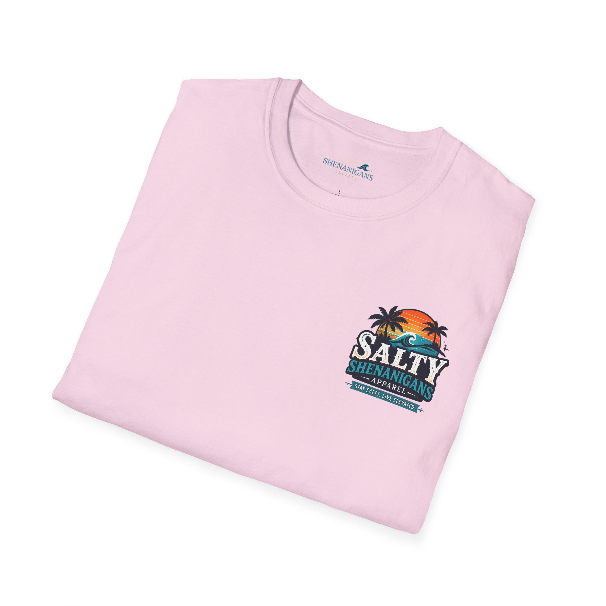 Salty Shenanigans Apparel Wave Logo Tee Printify