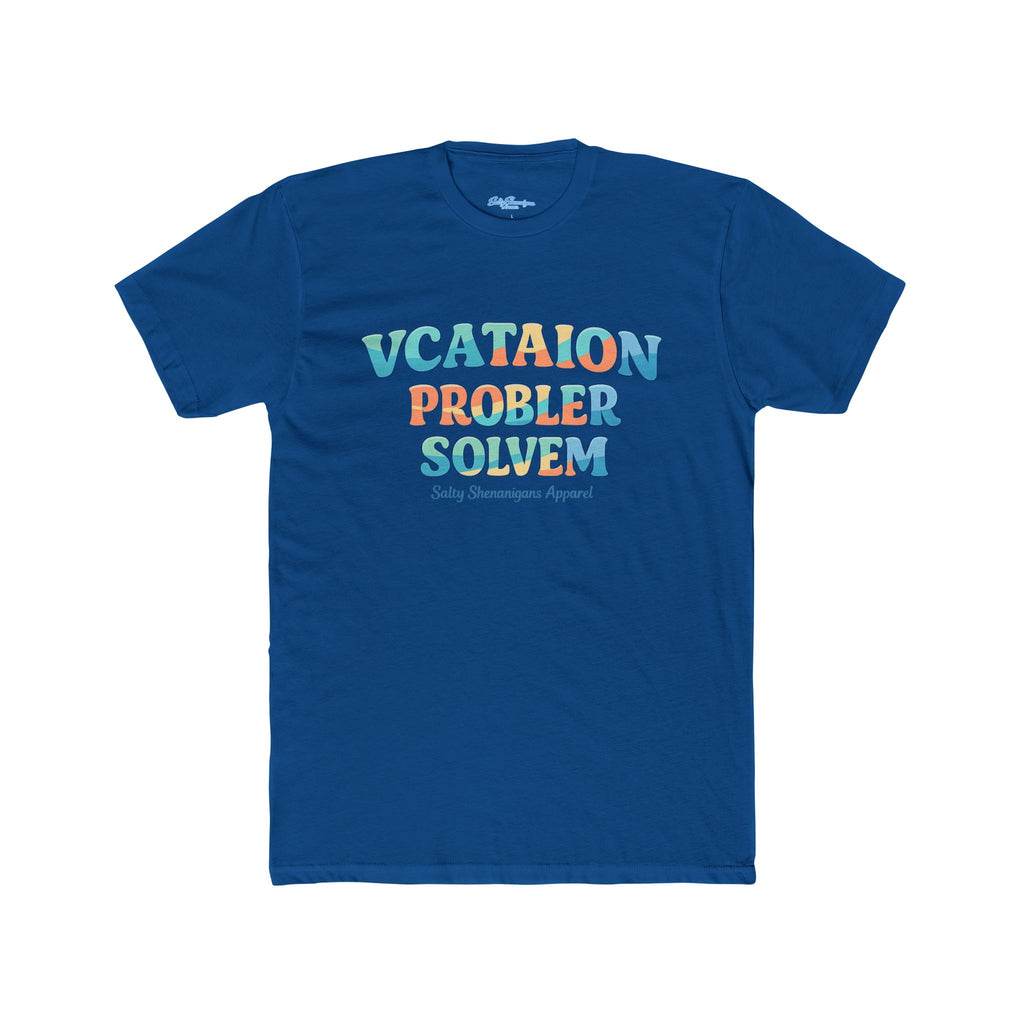 Funny 'Vacation Problem Solver' Beach Tee — Coastal Colors Cotton Crew Printify