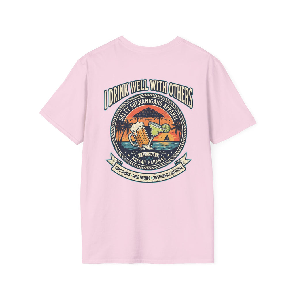 I Drink Well With Others Beach Bar T-Shirt Printify