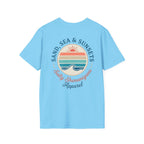 Salty Shenanigans Apparel Sand, Sea & Sunsets T-Shirt Printify
