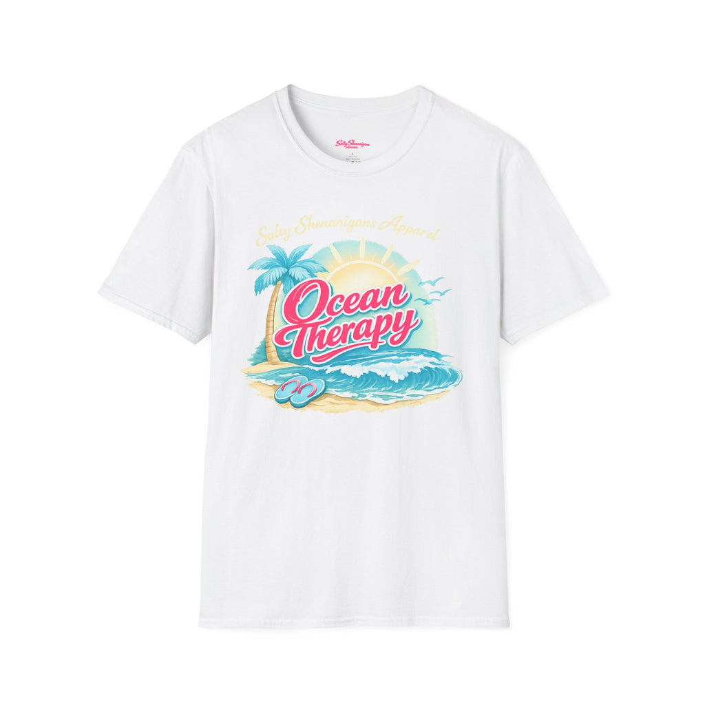 Salty Shenanigans Apparel Ocean Therapy T-Shirt Printify