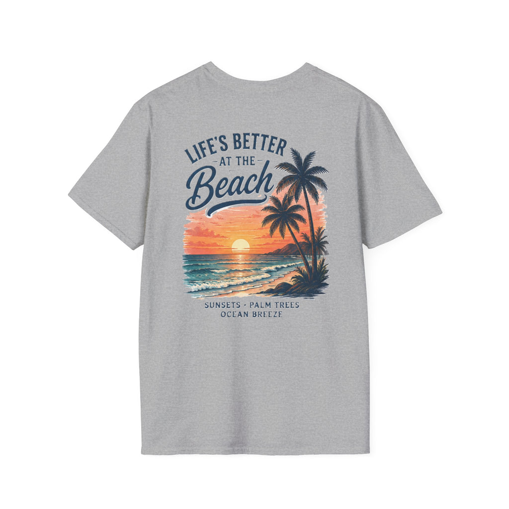 Salty Shenanigans Apparel Life's Better At The Beach T-Shirt Printify