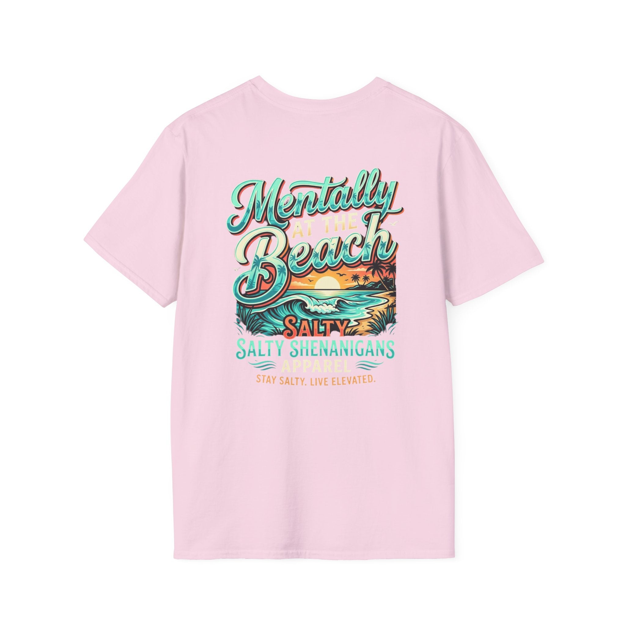Mentally At The Beach Beach Bar T-Shirt | Premium Coastal Apparel Printify