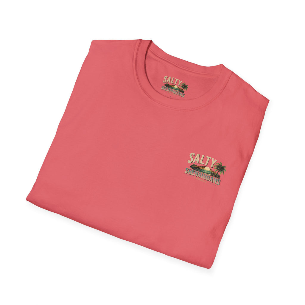 It's Five O'Clock Somewhere, Don't Judge Me | Funny Beach Bar Graphic Tee Printify
