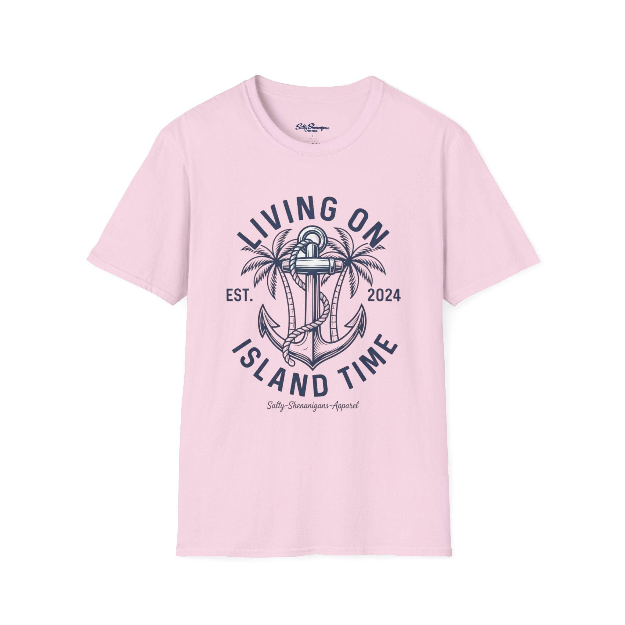 Salty Shenanigans Apparel Living On Island Time T-Shirt Printify