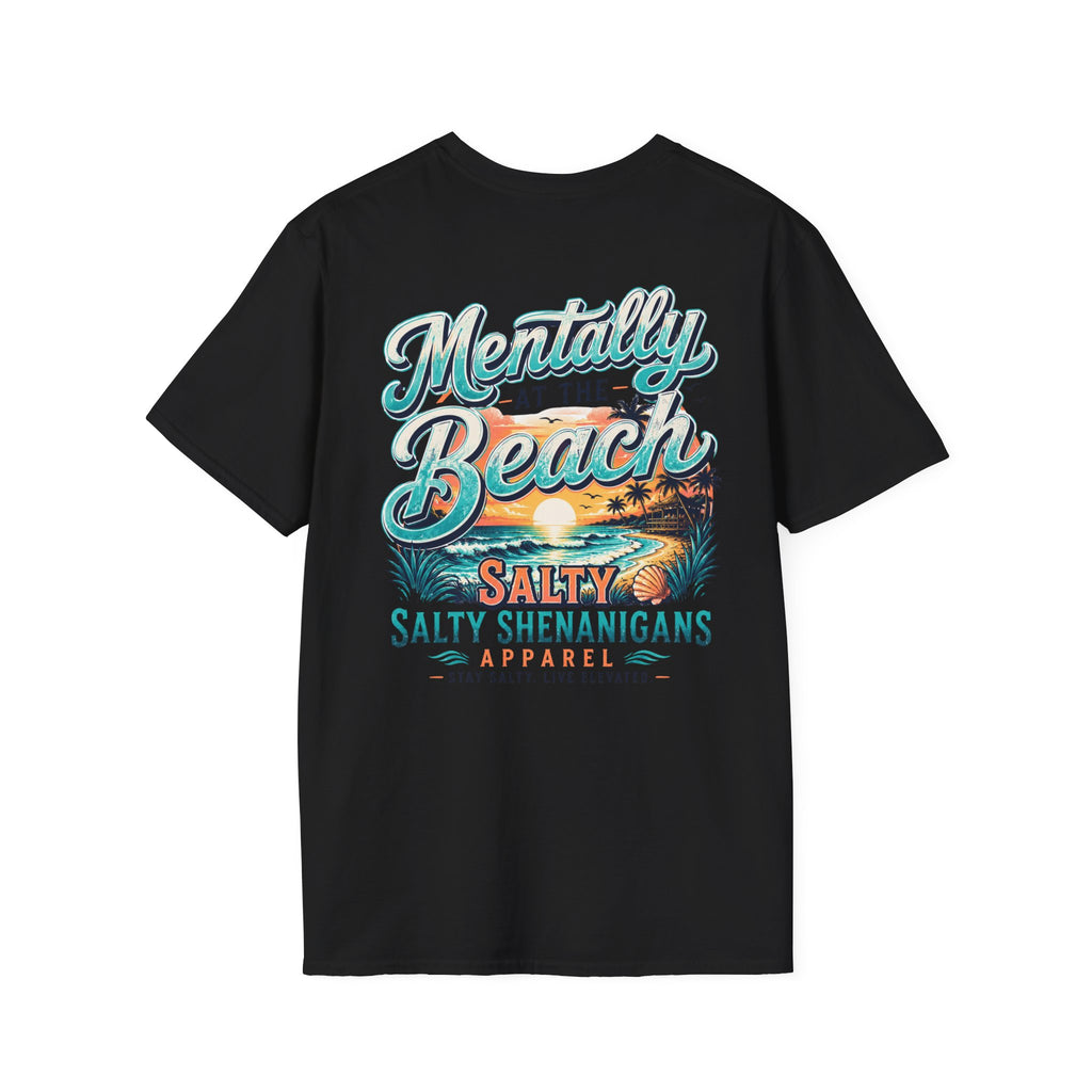 Mentally At The Beach Beach Bar T-Shirt | Premium Coastal Apparel Printify