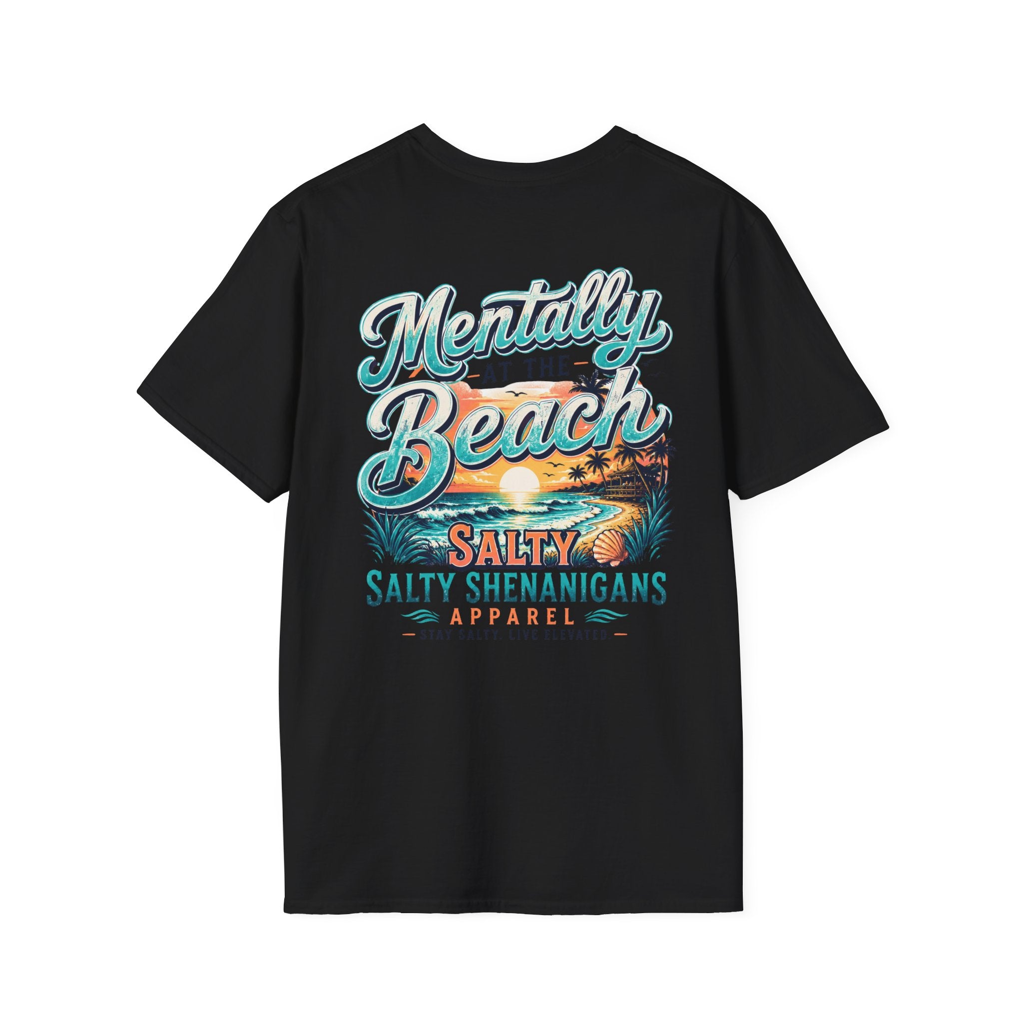 Mentally At The Beach Beach Bar T-Shirt | Premium Coastal Apparel Printify
