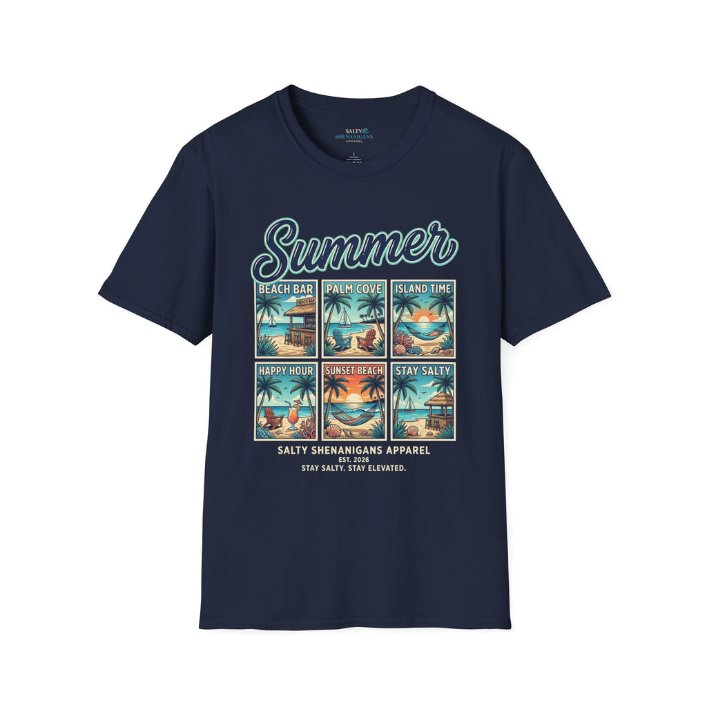 Summer Vintage Beach Postcard Graphic T-Shirt Printify