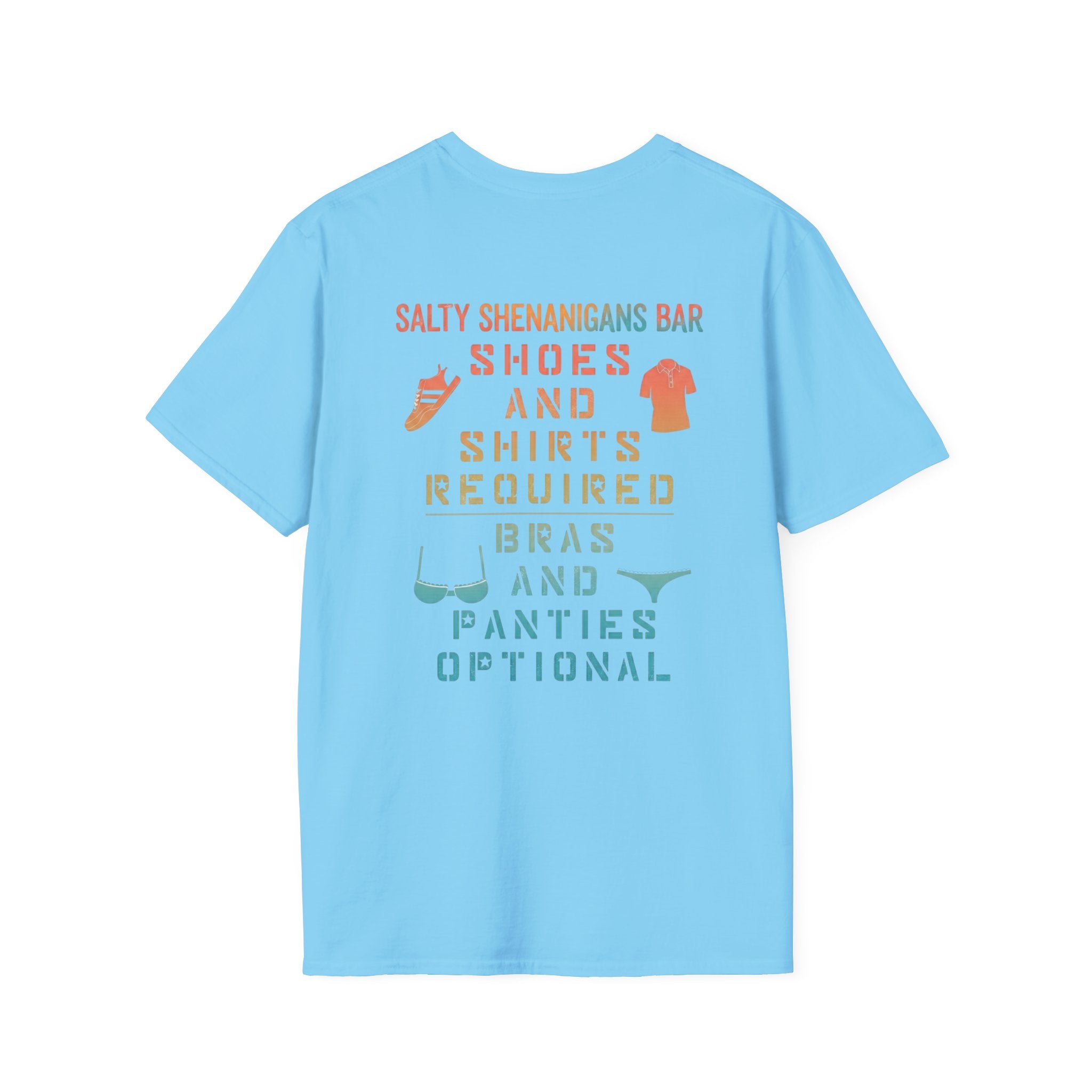 Shoes And Shirts Required - Salty Shenanigans Apparel T-Shirt Printify