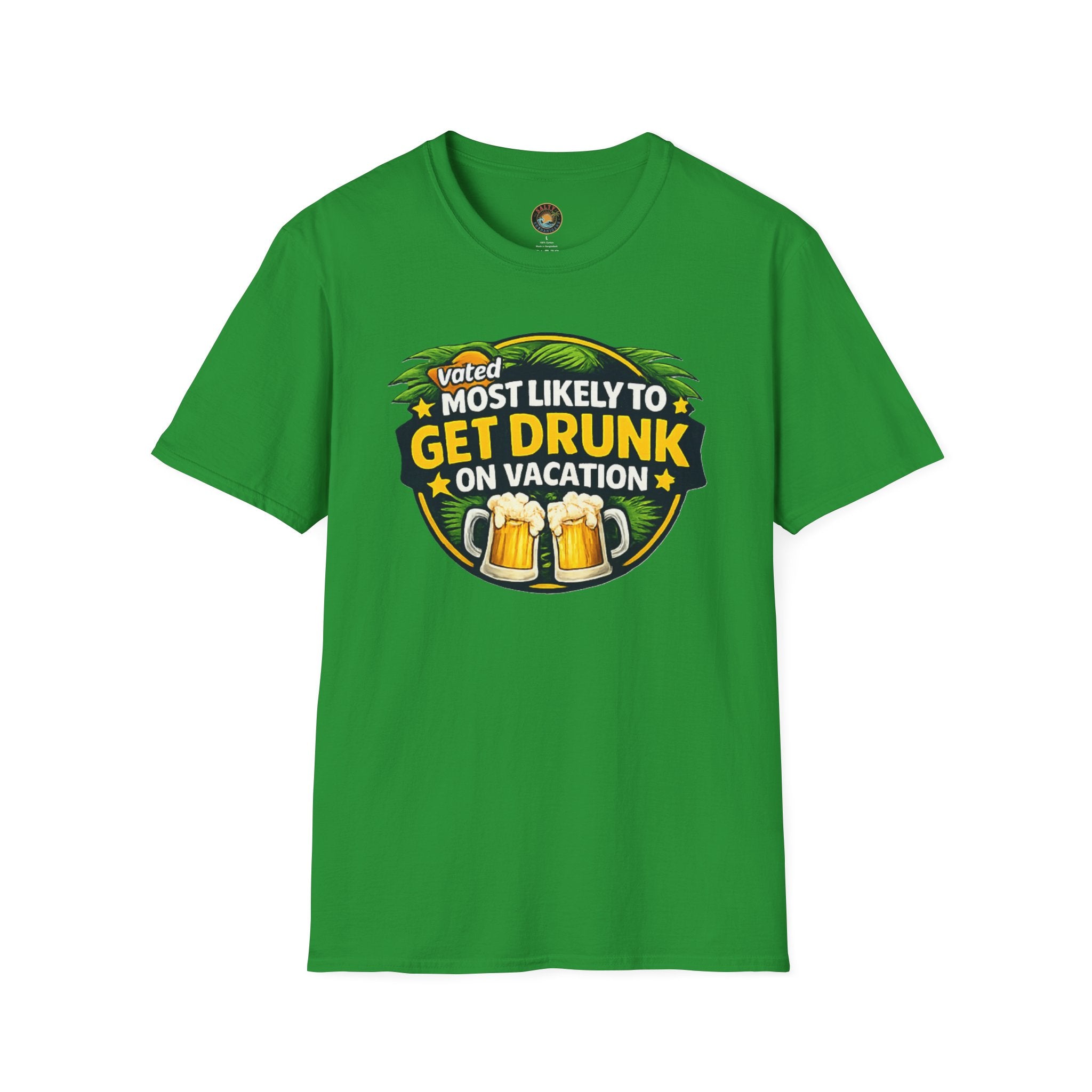 Voted Most Likely to Get Drunk on Vacation T-Shirt | Salty Shenanigans Funny Tee
