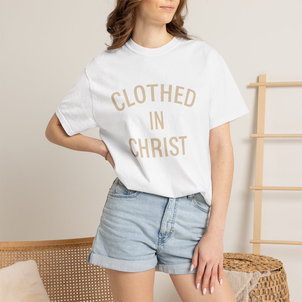 Clothed in Christ T-Shirt — Faith-Based Christian Tee Printify