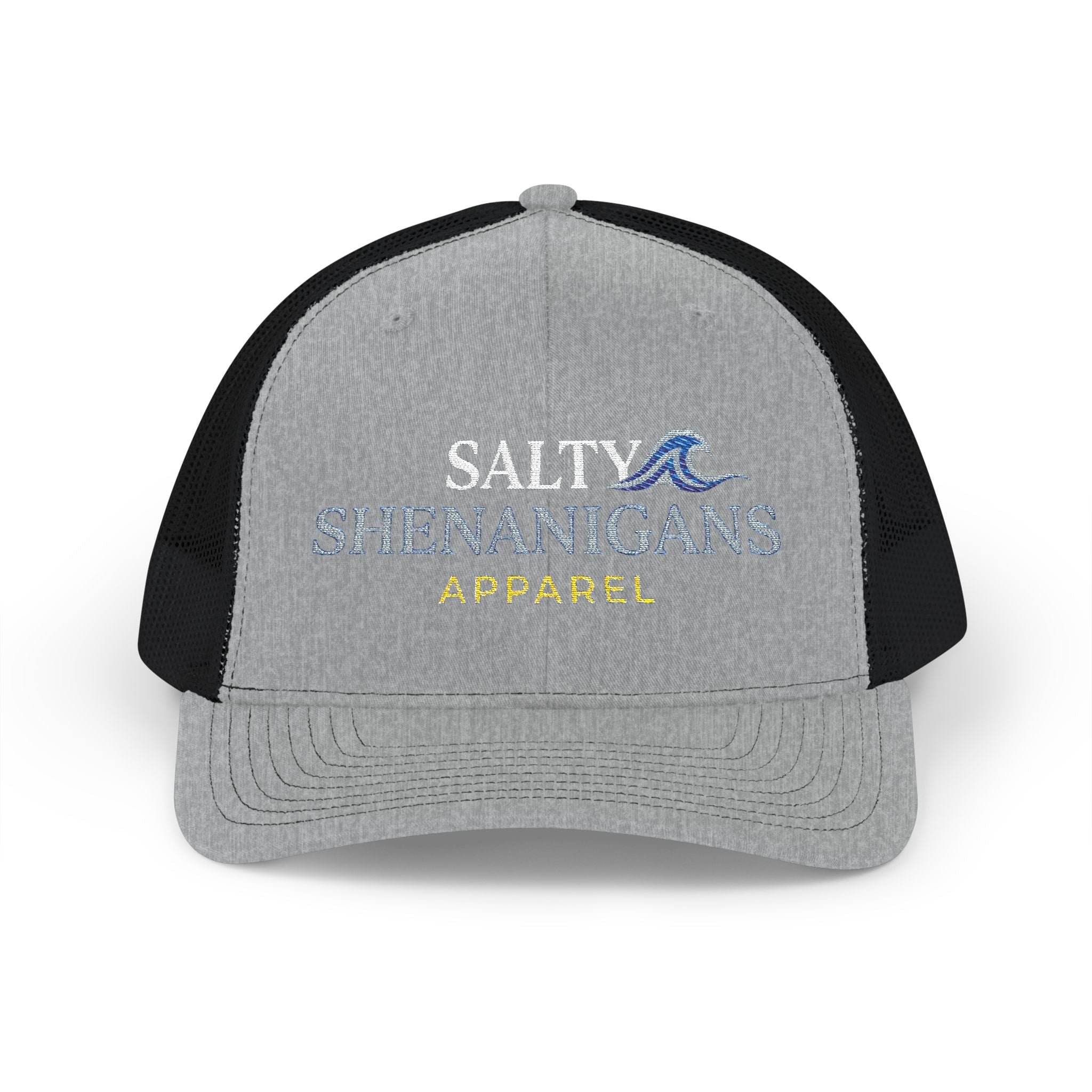 Salty Shenanigans Apparel Snapback Trucker Cap | Premium Coastal Beach Hat | Adjustable Mesh Baseball Cap Printify