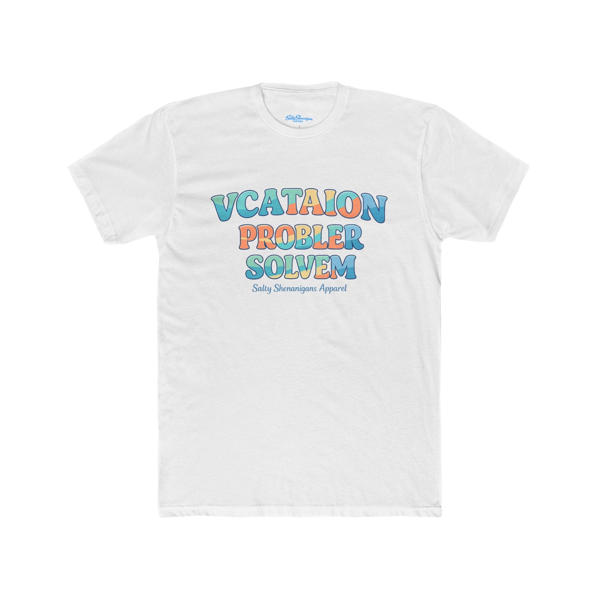Funny 'Vacation Problem Solver' Beach Tee — Coastal Colors Cotton Crew Printify