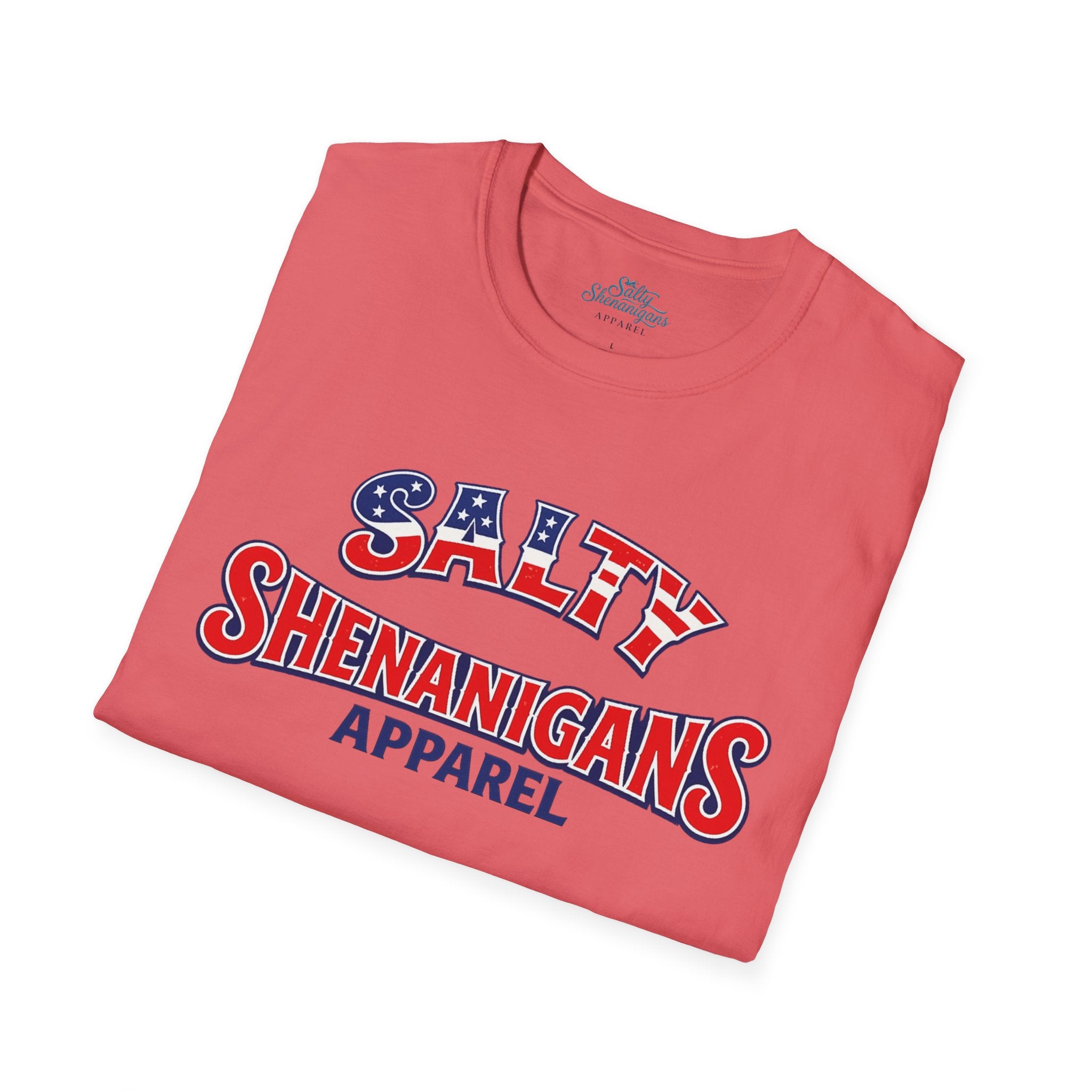 Salty Shenanigans Apparel Red/White/Blue T-Shirt Printify