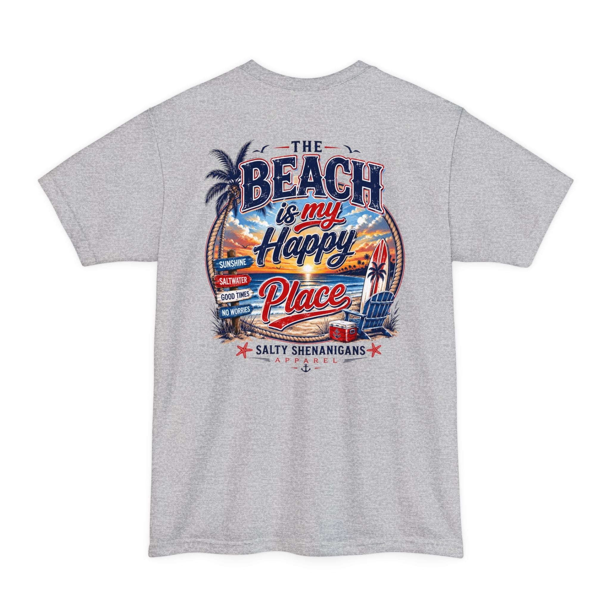 Beach Is My Happy Place Tall Tee Printify