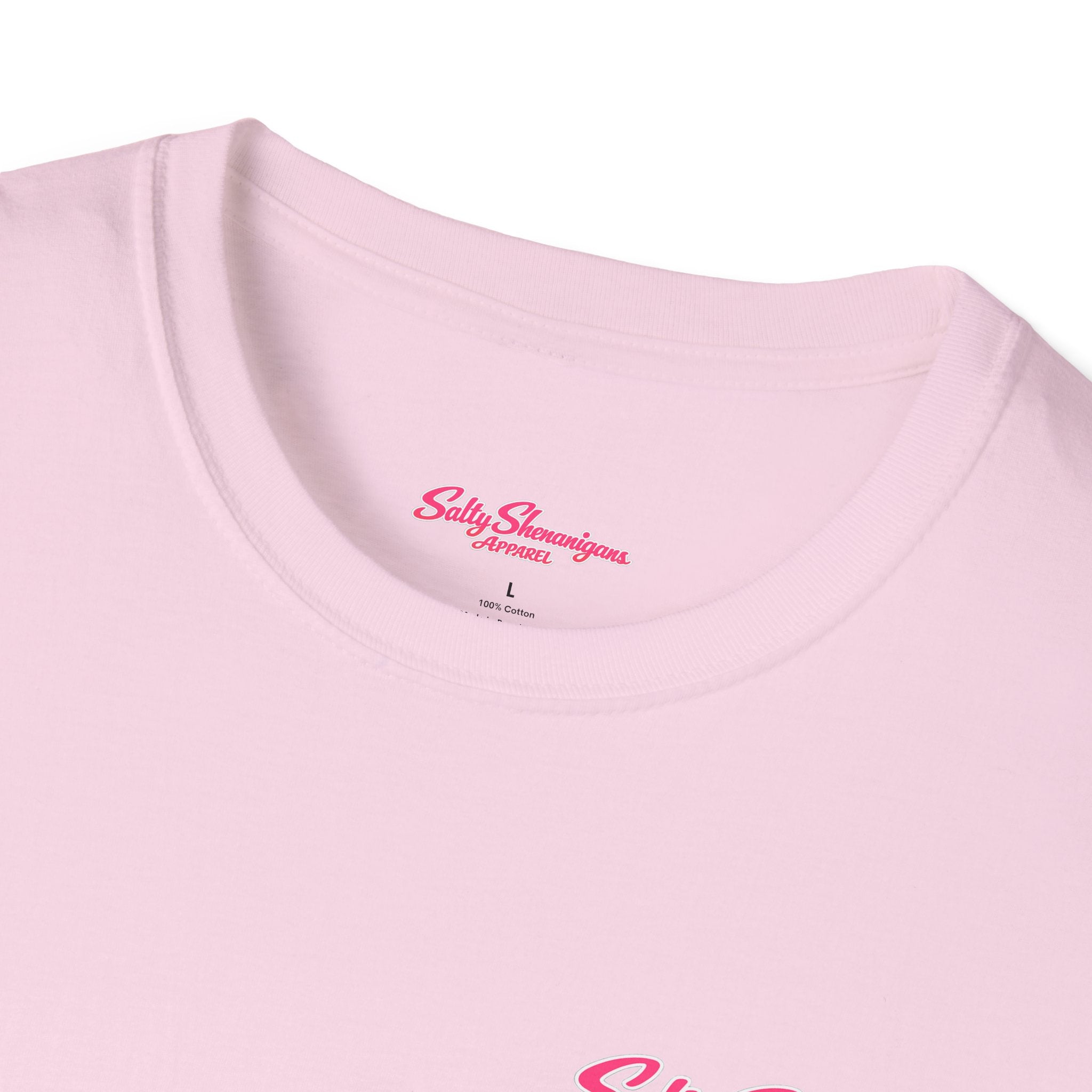 Salty Shenanigans Sunset Palm Pink T-Shirt Printify
