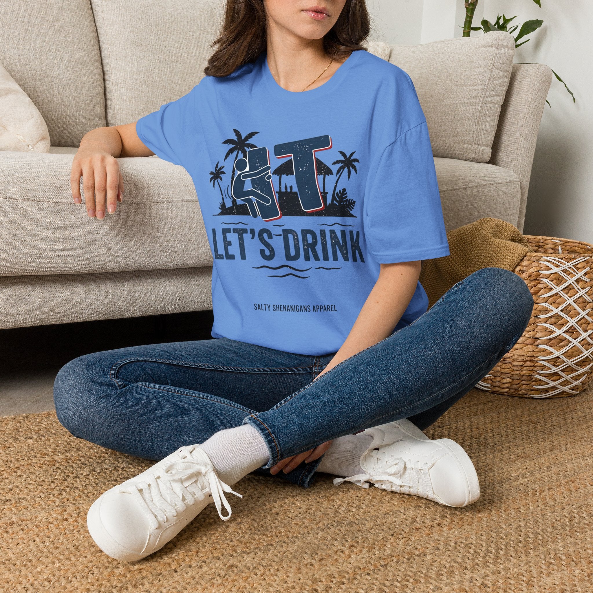Let's Drink Coastal Graphic Tee Printify