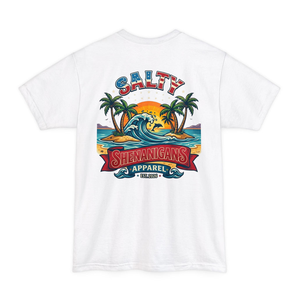 Patriotic Palm Salty Shenanigans Apparel Tall Tee Printify