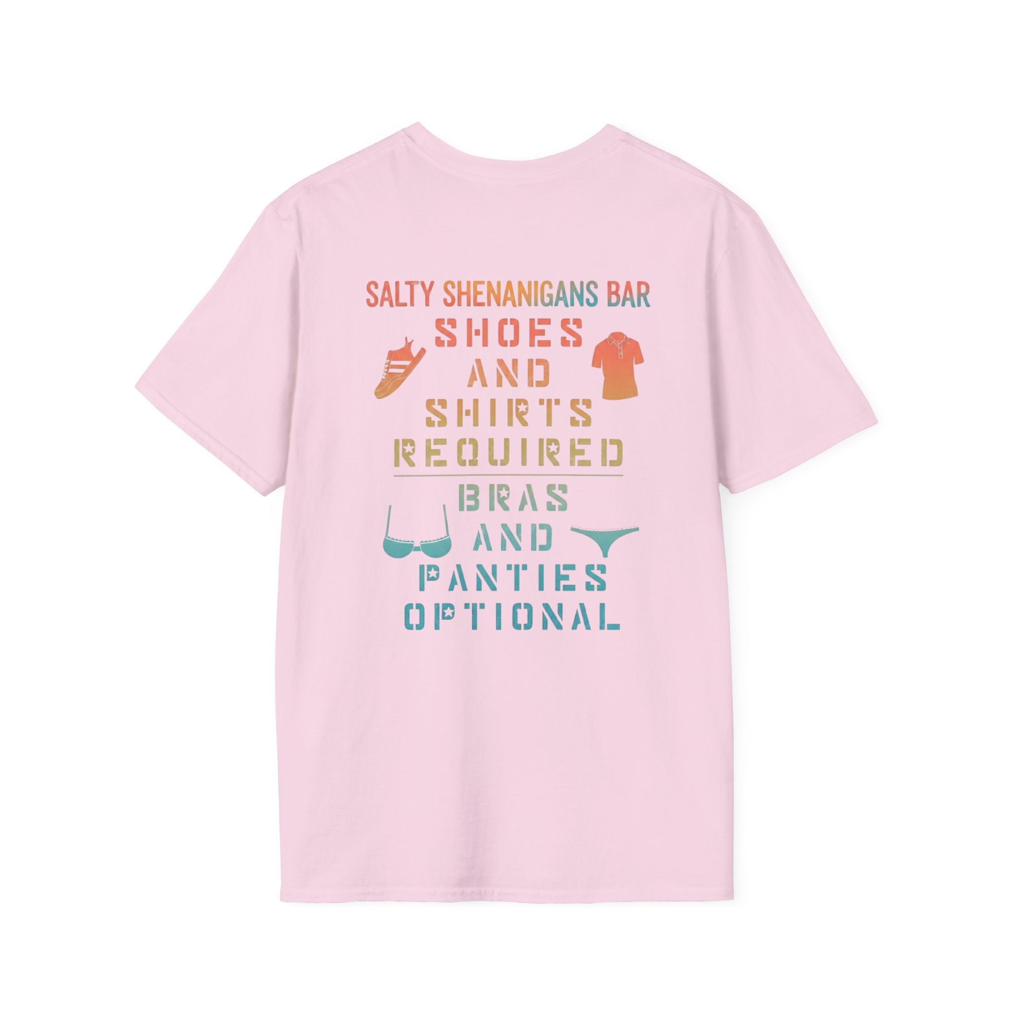 Shoes And Shirts Required - Salty Shenanigans Apparel T-Shirt Printify