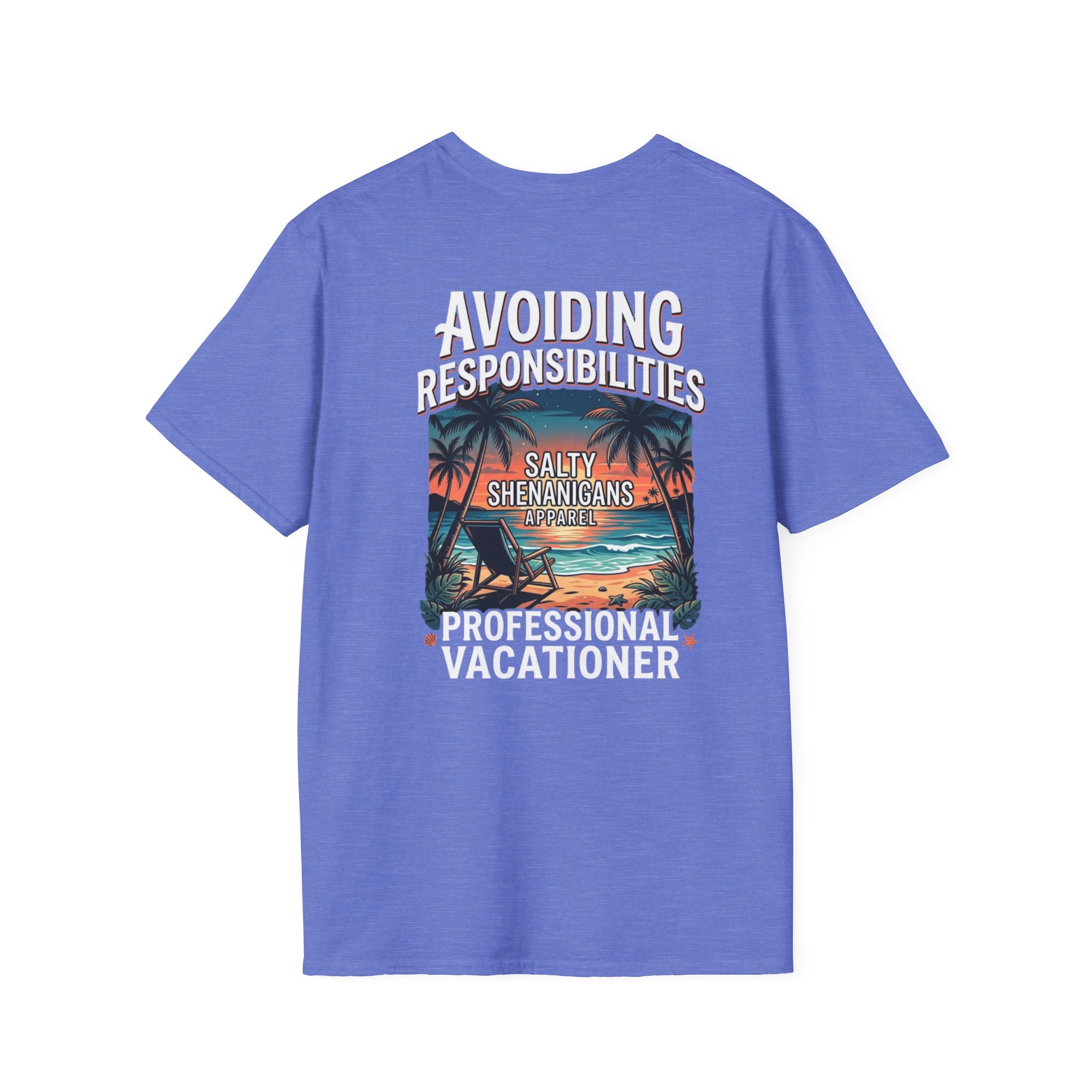 Avoiding Responsibilities Coastal Lifestyle Graphic Tee Printify