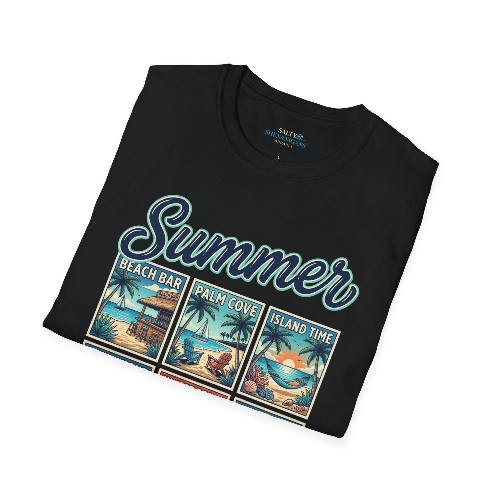 Summer Vintage Beach Postcard Graphic T-Shirt Printify