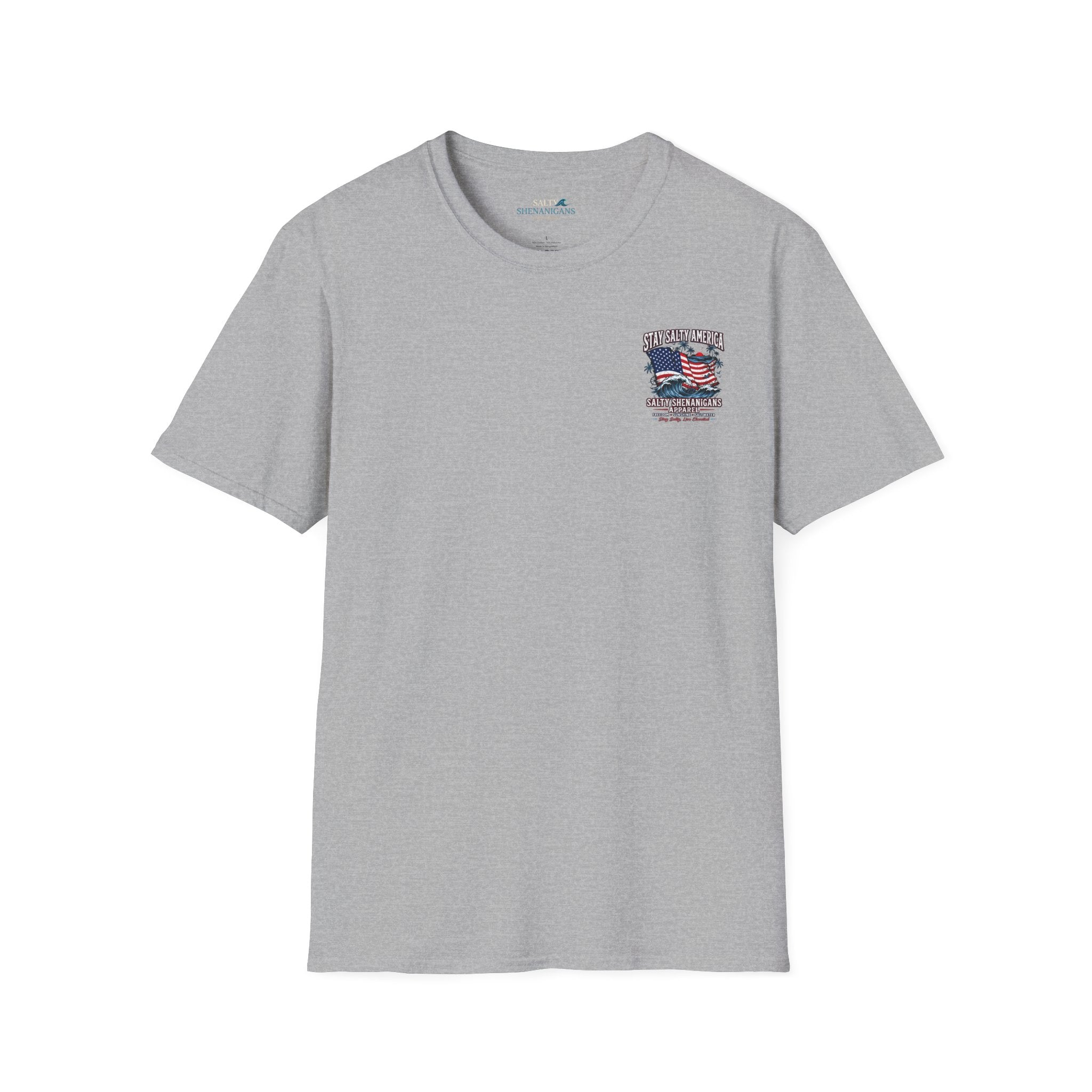 Stay Salty America Patriotic Coastal T-Shirt Printify