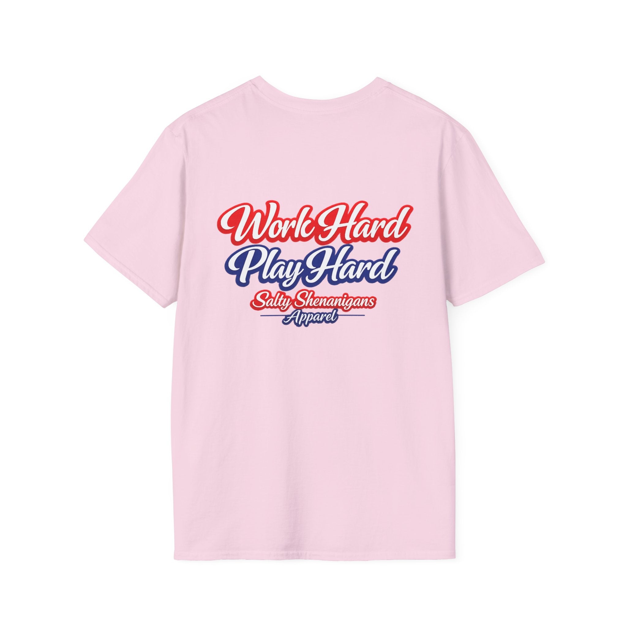 Work Hard Play Hard Funny T-shirt Salty Shenanigans Apparel Printify