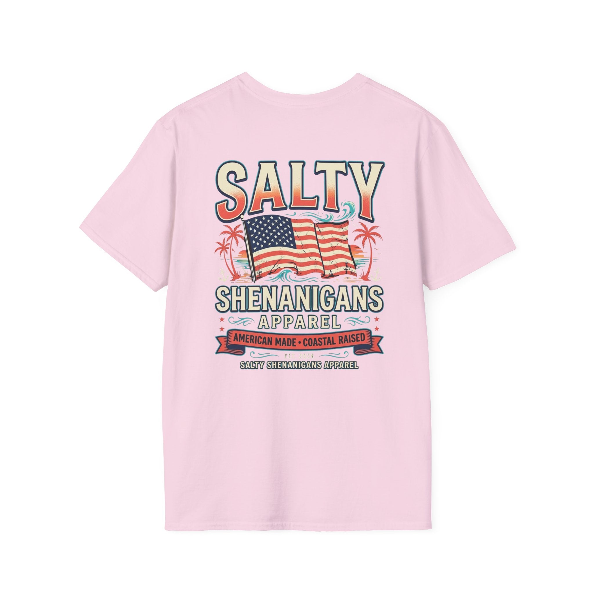 American Made Coastal Raised Patriotic T-Shirt Printify