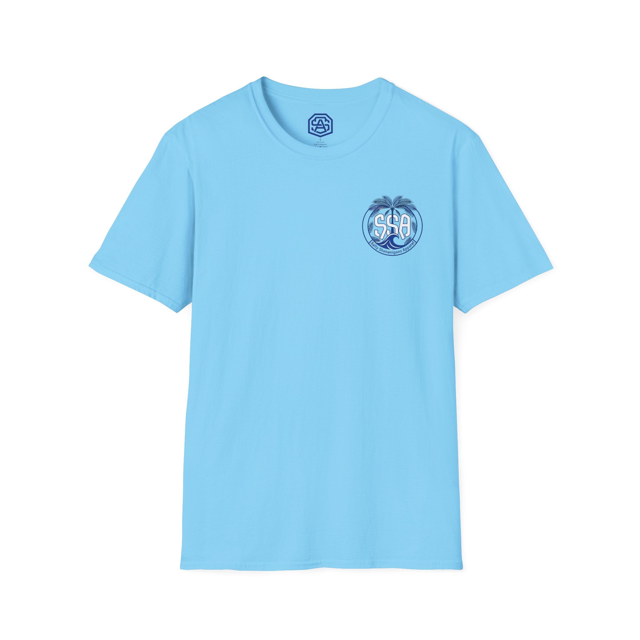 Salty Shenanigans Apparel The Beach Is My Happy Place T-Shirt Printify