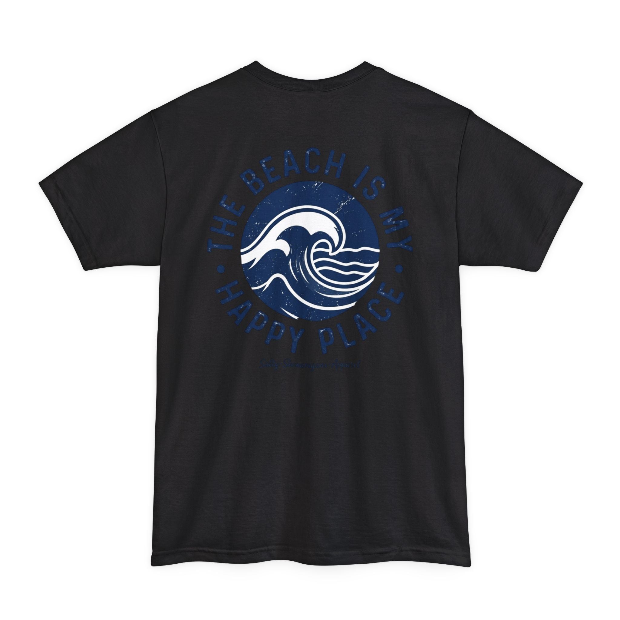 The Beach Is My Happy Place Tall Tee | Men's Big & Tall Coastal T-Shirt | Salty Shenanigans Apparel Printify